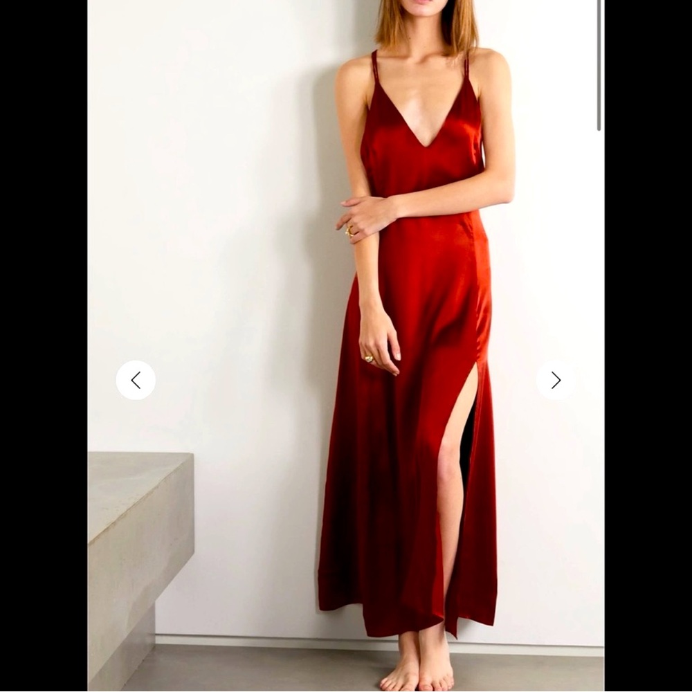 + NET SUSTAIN The Freudian silk-satin maxi dress